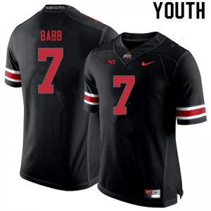 Youth Ohio State Buckeyes #7 Kamryn Babb Blackout Nike NCAA College Football Jersey Sport SGR5844CY